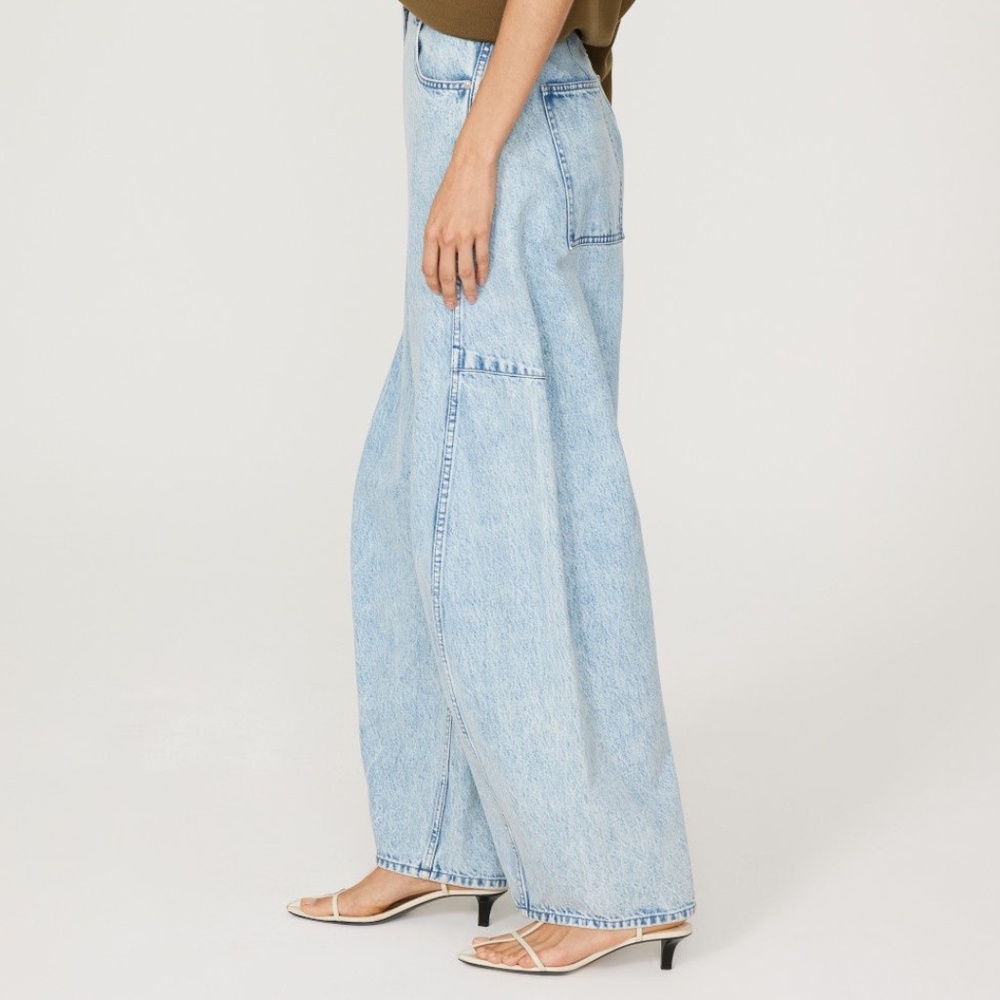Tibi Light Blue Flare & Wide Leg Jeans - Picture 2 of 13